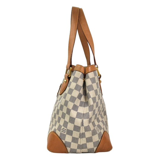 Louis Vuitton Hampstead PM Shoulder Bag Damier Azur Canvas White