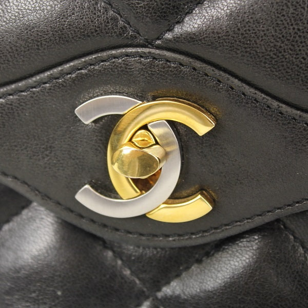 Chanel Chain Shoulder Bag Matelasse Lambskin Black