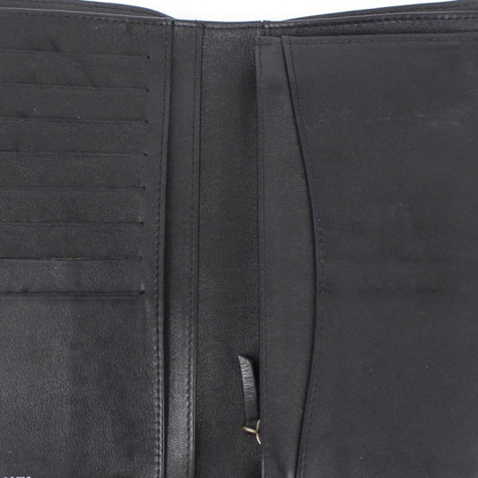 Chanel Matelasse Long Wallet Black Enamel Patent