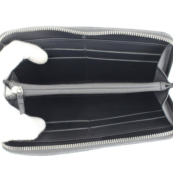 Chanel Round Zipper Long Wallet Black