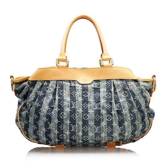 Louis Vuitton Monogram Denim Kavalier GM 2 Way Handbag Shoulder Bag