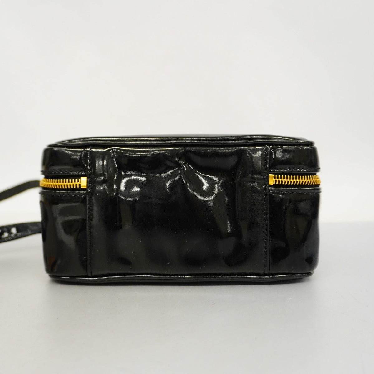 Chanel Vanity Bag Patent Leather Black