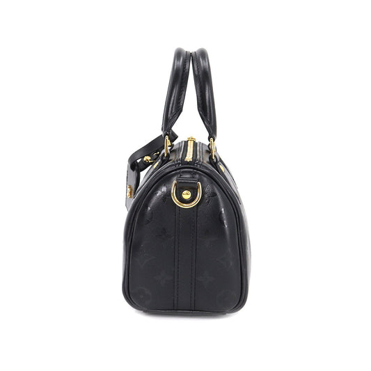 Louis Vuitton Speedy BB Empreinte Leather Chain Shoulder Bag Black