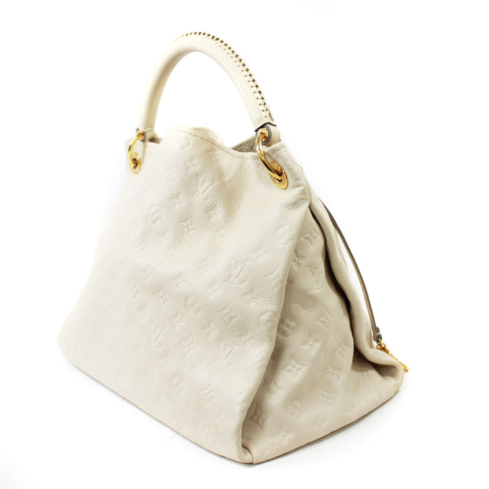 Louis Vuitton Artsy MM Shoulder Bag Neige White Monogram