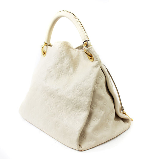 Louis Vuitton Artsy MM Shoulder Bag Neige White Monogram
