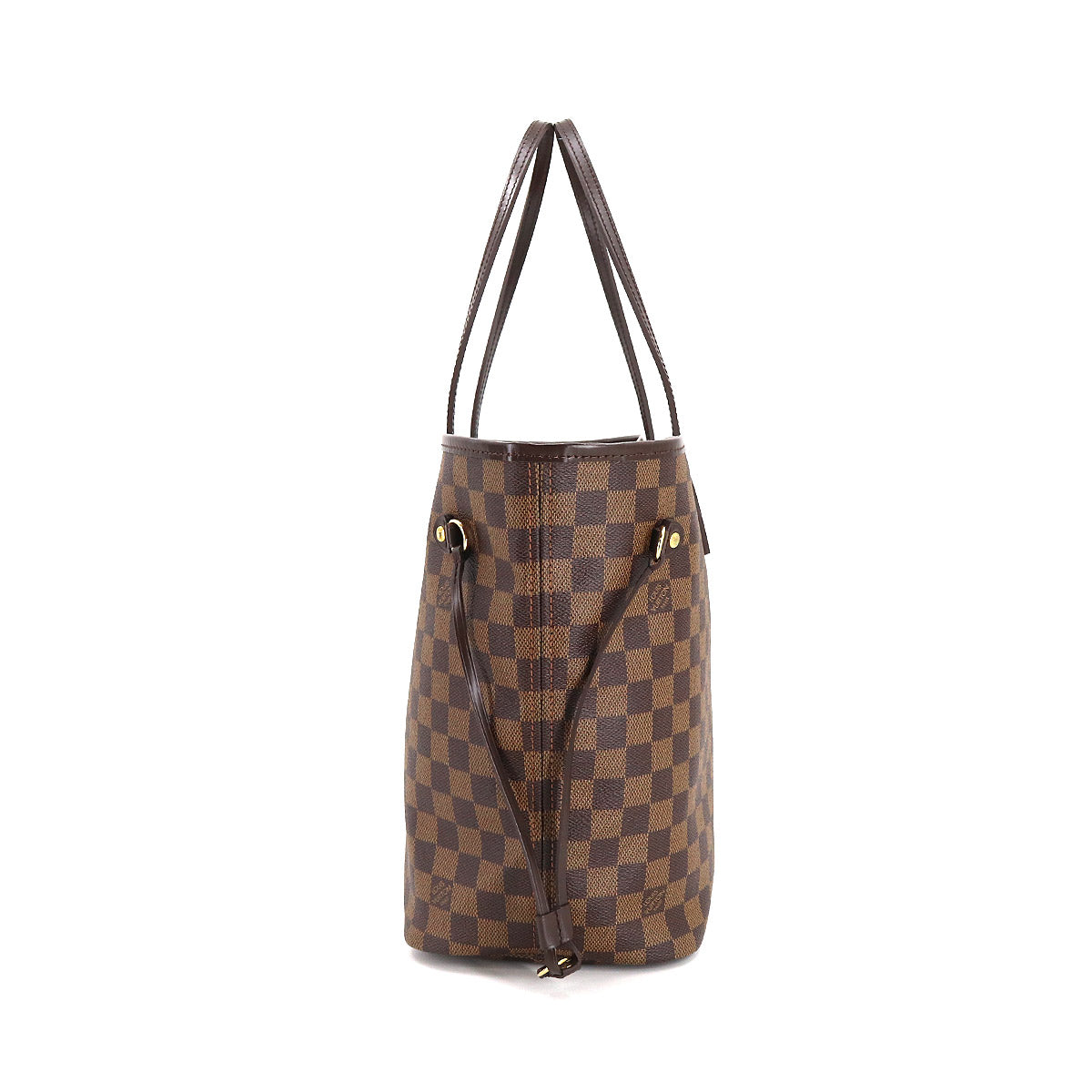 Louis Vuitton Damier Neverfull MM Tote Bag Ebene Cerise Brown Gold Hardware
