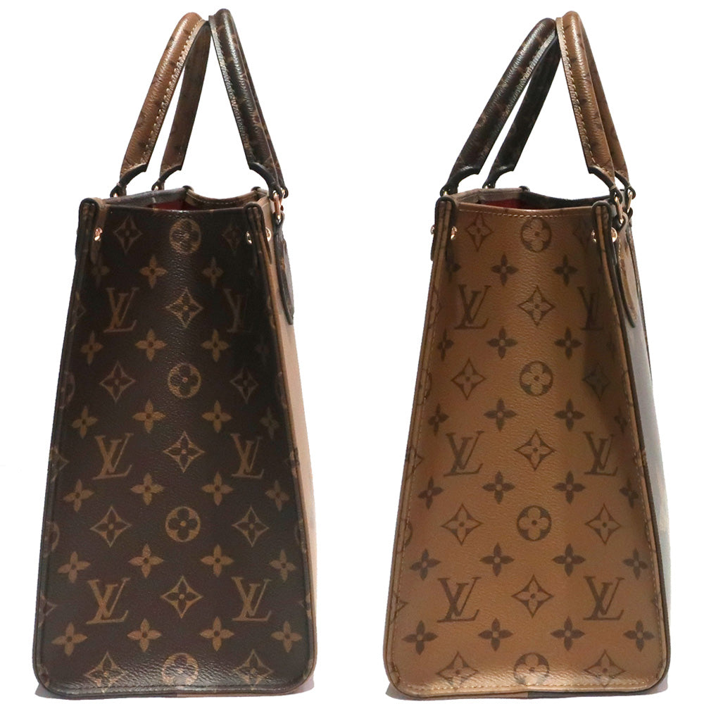Louis Vuitton Tote Bag Handbag On The Go MM Monogram Giant Brown