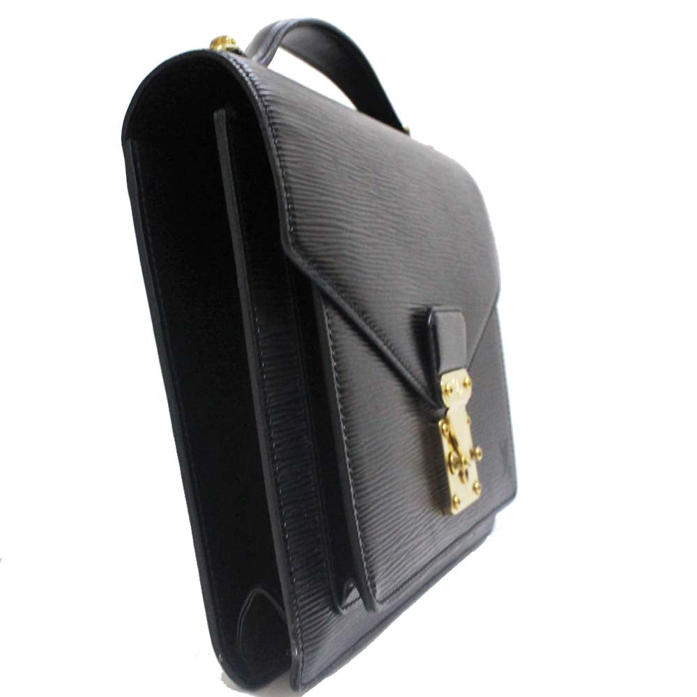 Louis Vuitton Monceau 2way Epi Handbag Noir Black Epi Leather
