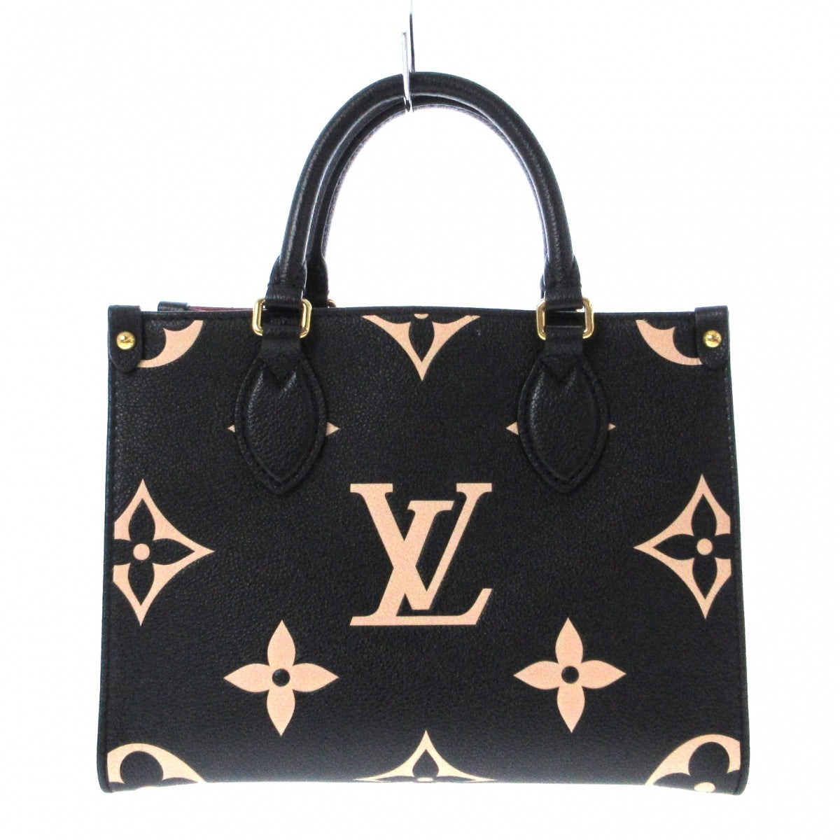 Louis Vuitton On The Go PM Tote Bag Black Beige