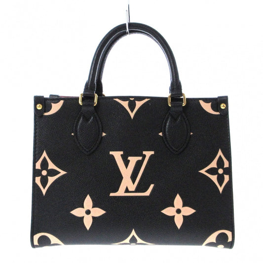 Louis Vuitton On The Go PM Tote Bag Black Beige