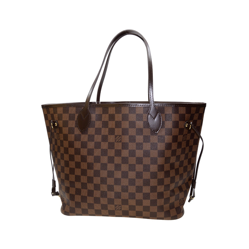 Louis Vuitton Neverfull MM Tote Shoulder Bag Damier Ebene Canvas