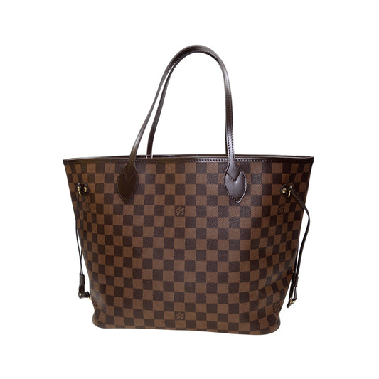Louis Vuitton Neverfull MM Tote Shoulder Bag Damier Ebene Canvas