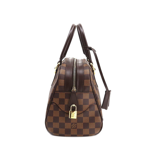 Louis Vuitton Damier Duomo Hand Bag Ebene Gold Metal Fittings