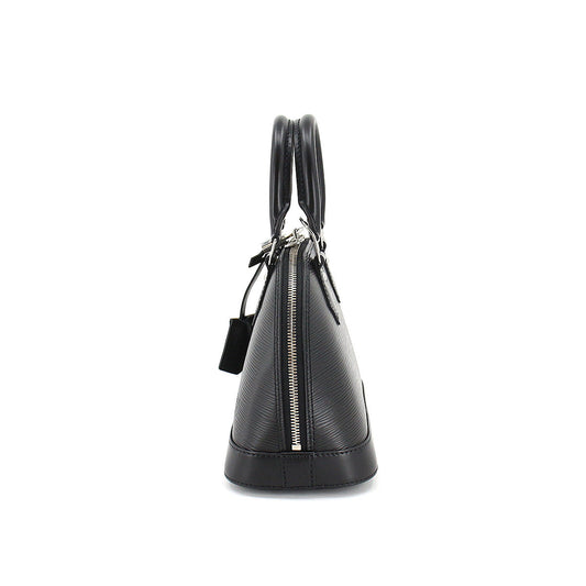 Louis Vuitton Epi Alma BB 2 Way Hand Shoulder Bag Leather Noir Silver Metal Fittings