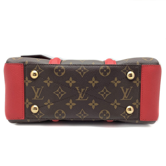 Louis Vuitton Soufflot BB Monogram Shoulder Bag Brown Red