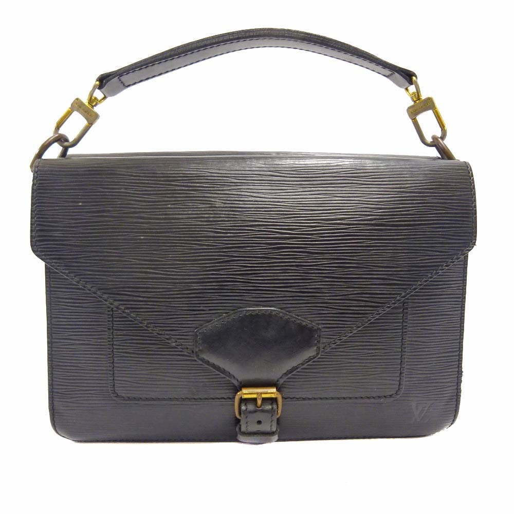 Louis Vuitton Biface Handbag Black Epi Leather Black