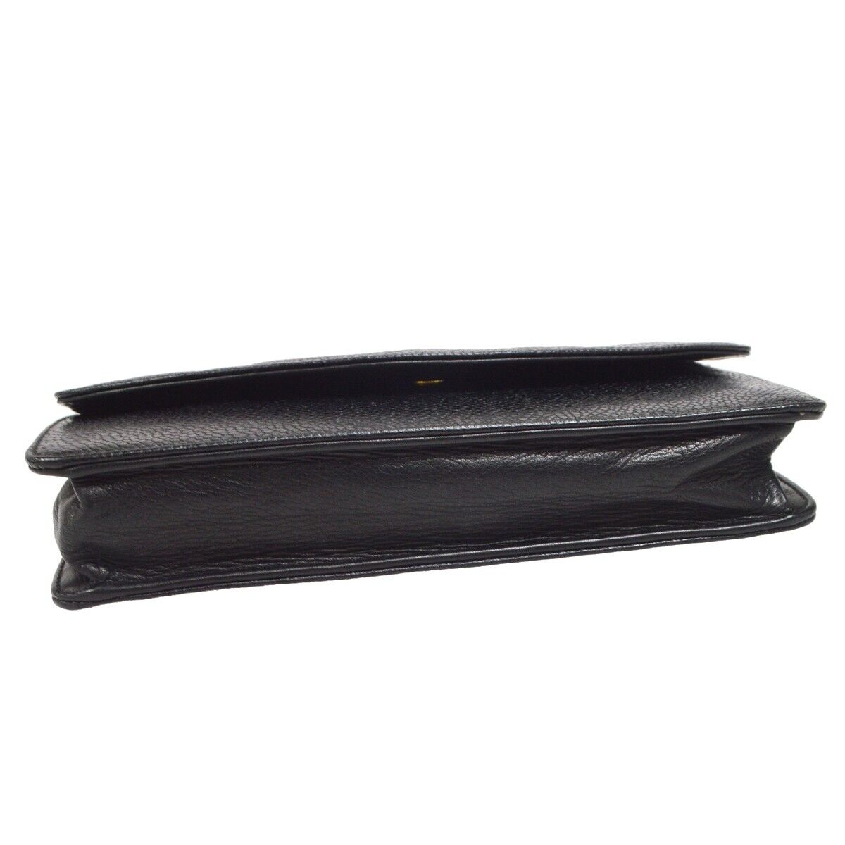 Chanel CC Chain Shoulder Wallet Bag Purse Black Caviar Skin