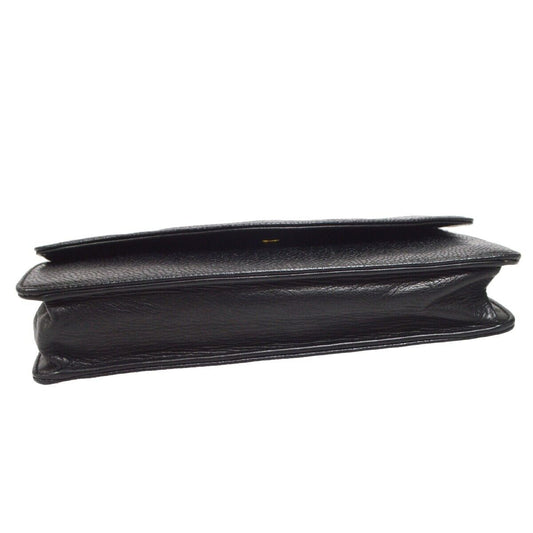Chanel CC Chain Shoulder Wallet Bag Purse Black Caviar Skin