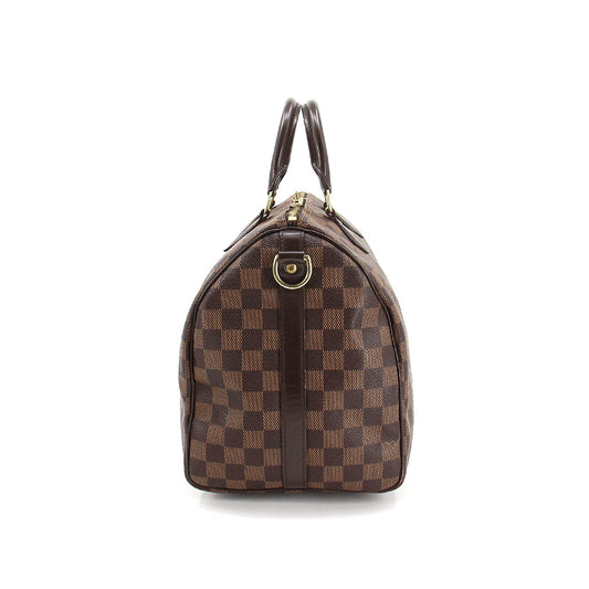 Louis Vuitton Damier Speedy 35 Hand Bag Ebene Brown Gold Hardware