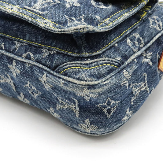 Louis Vuitton Monogram Denim Bum Bag Waist Bag Body Bag Shoulder Bag Blue