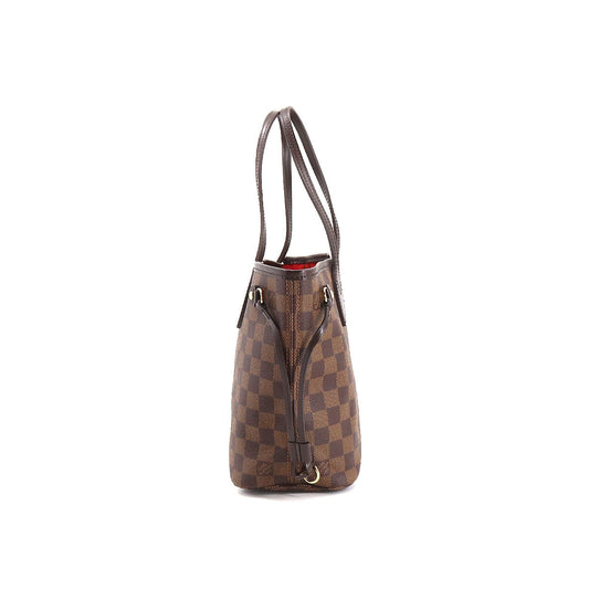 Louis Vuitton Damier Neverfull PM Tote Bag Ebene Brown