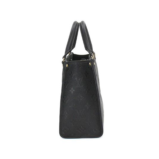 Louis Vuitton Monogram Emplant Onthego PM 2 Way Tote Shoulder Bag Noir Black