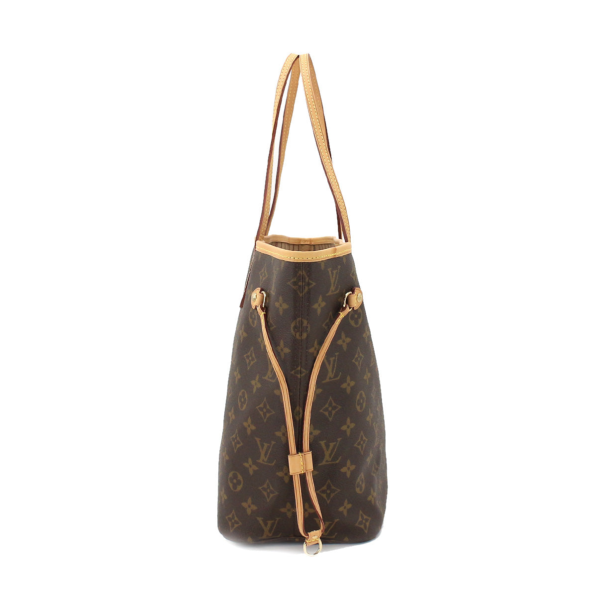 Louis Vuitton Monogram Neverfull MM Tote Bag Brown Beige
