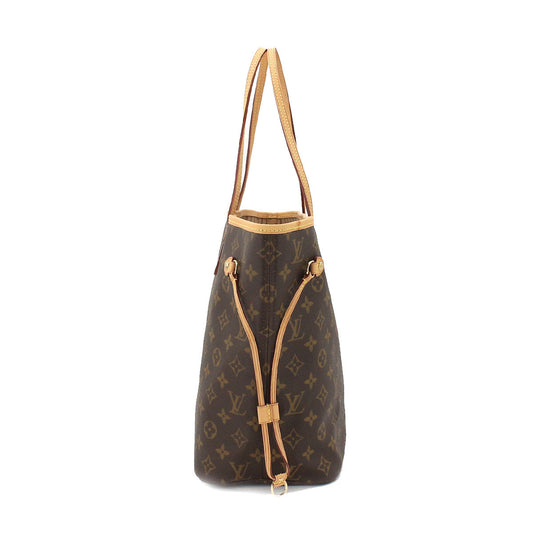 Louis Vuitton Monogram Neverfull MM Tote Bag Brown Beige