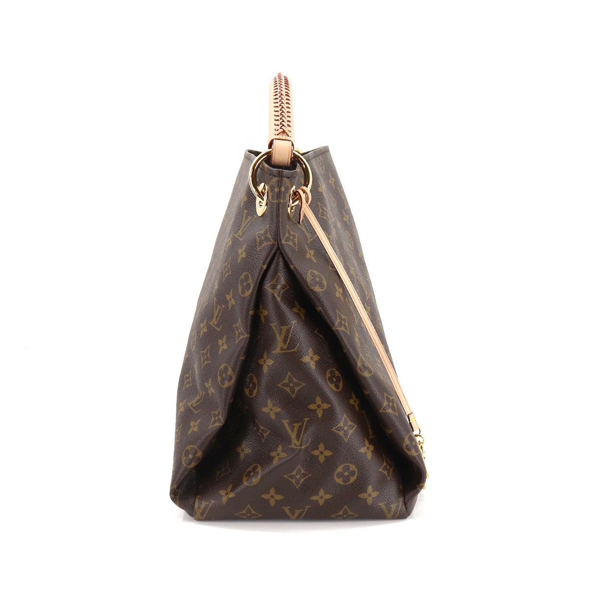 Louis Vuitton Monogram Artsy MM Shoulder Bag Brown Gold Hardware