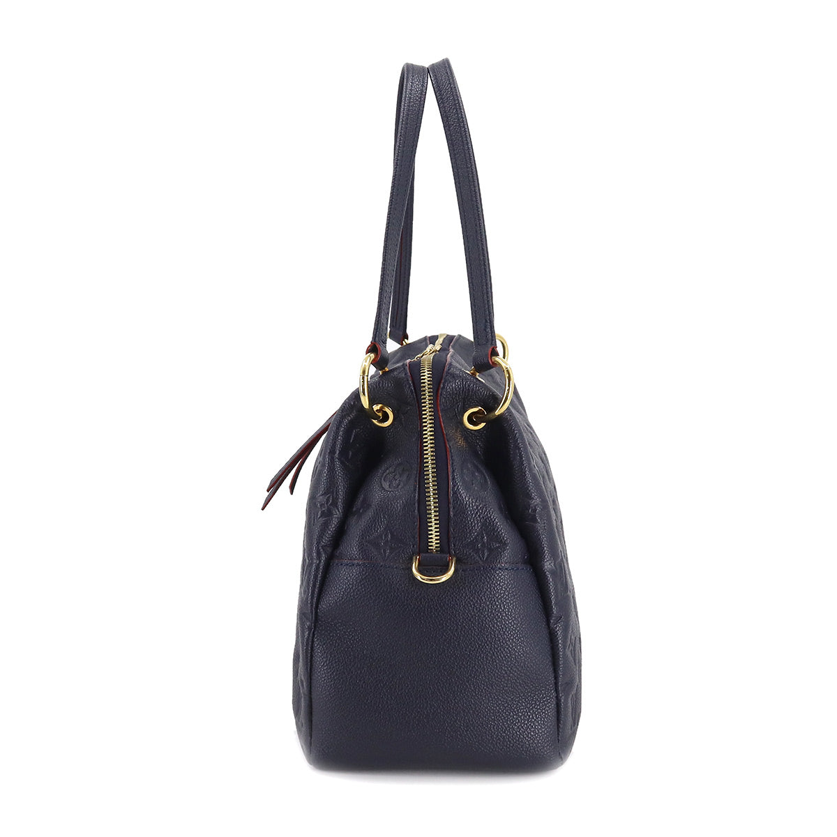 Louis Vuitton Monogram Emplant Pontyu PM Shoulder Bag Leather Marine Rouge