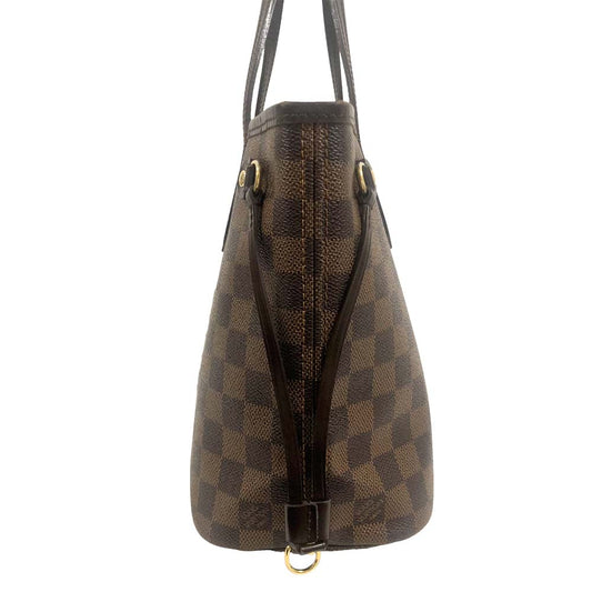Louis Vuitton Neverfull PM Tote Shoulder Bag Damier Ebene