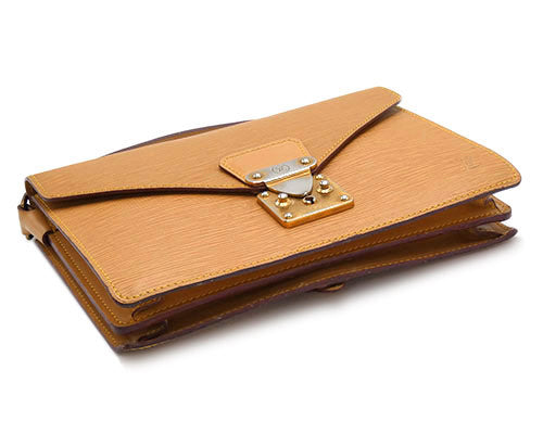 Louis Vuitton Epi Leather Biface Shoulder Bag Yellow