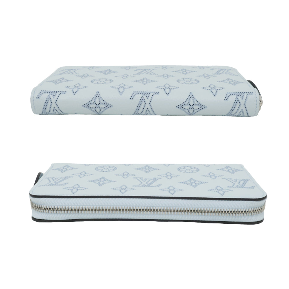 Louis Vuitton Mahina Long Wallet Zippy Wallet Denim Light Blue