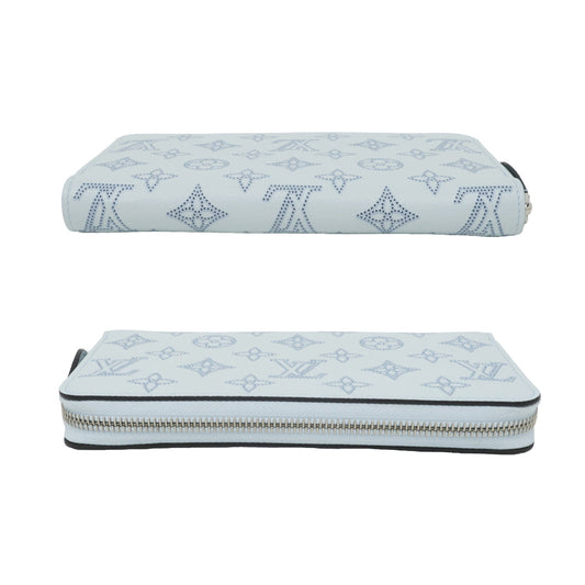 Louis Vuitton Mahina Long Wallet Zippy Wallet Denim Light Blue