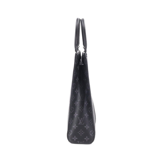 Louis Vuitton Monogram Eclipse Sac Pla Horizontal Zip Business Bag Black