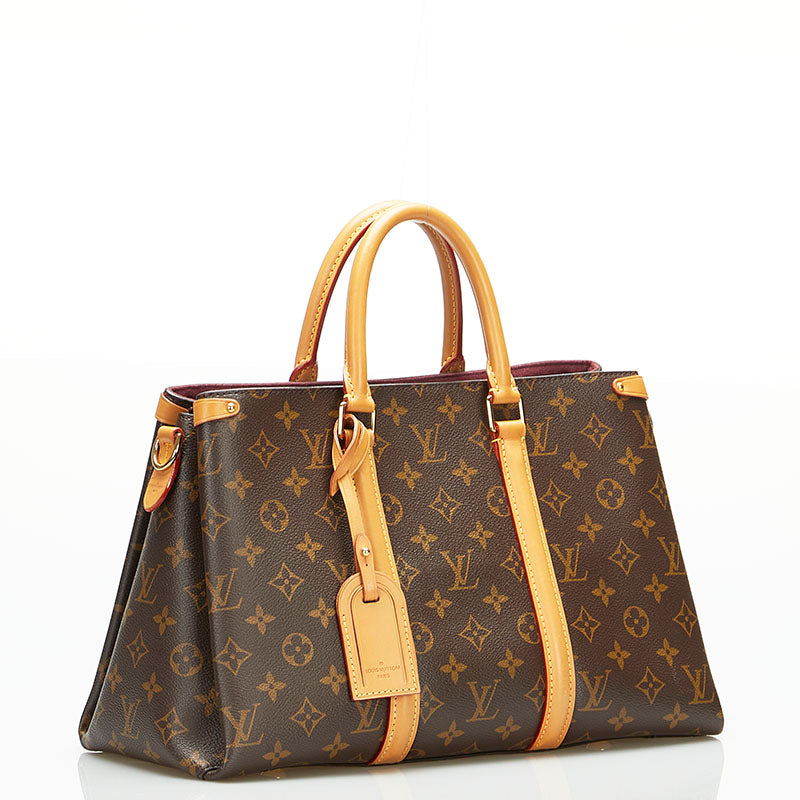 Louis Vuitton Monogram Soufflot MM Shoulder Bag Brown Leather