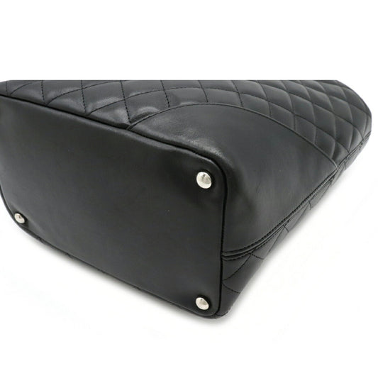 Chanel Cambon Line Medium Tote Bag Soft Calf Enamel Black