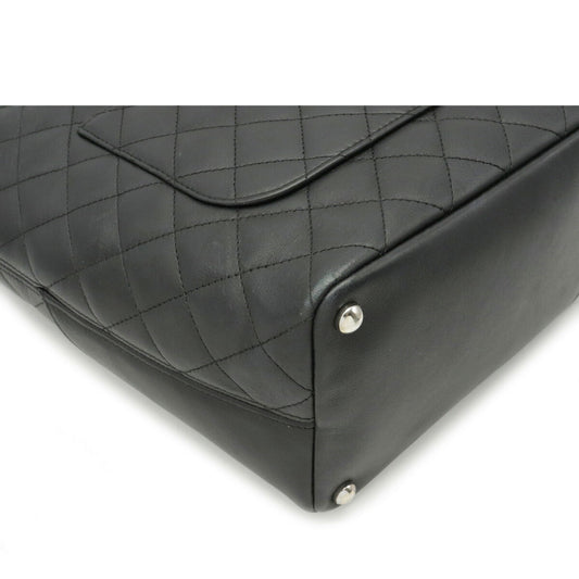 Chanel Cambon Line Coco Mark Medium Shoulder Bag Soft Calf Black White