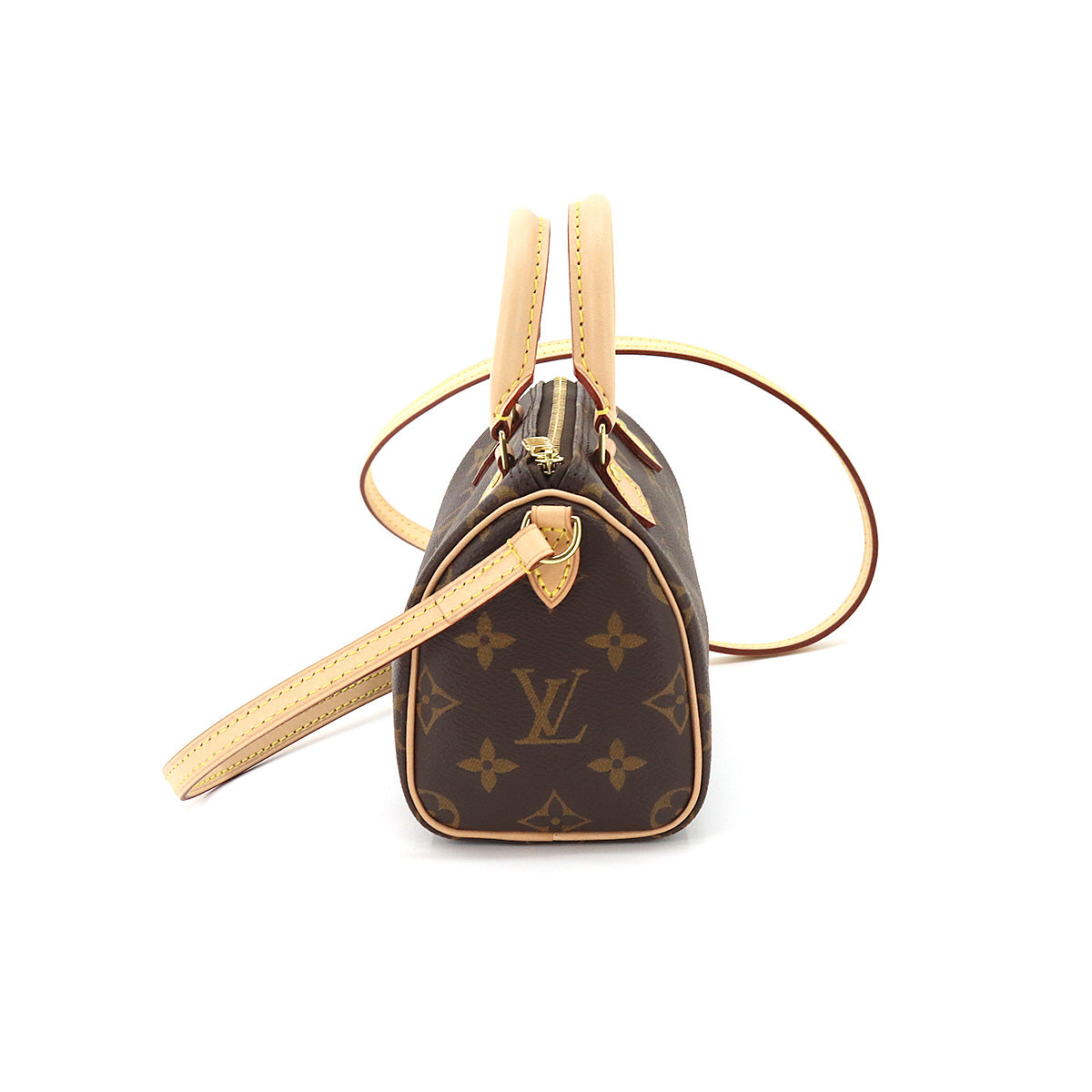 Louis Vuitton Monogram Nano Speedy 2 Way Hand Shoulder Bag