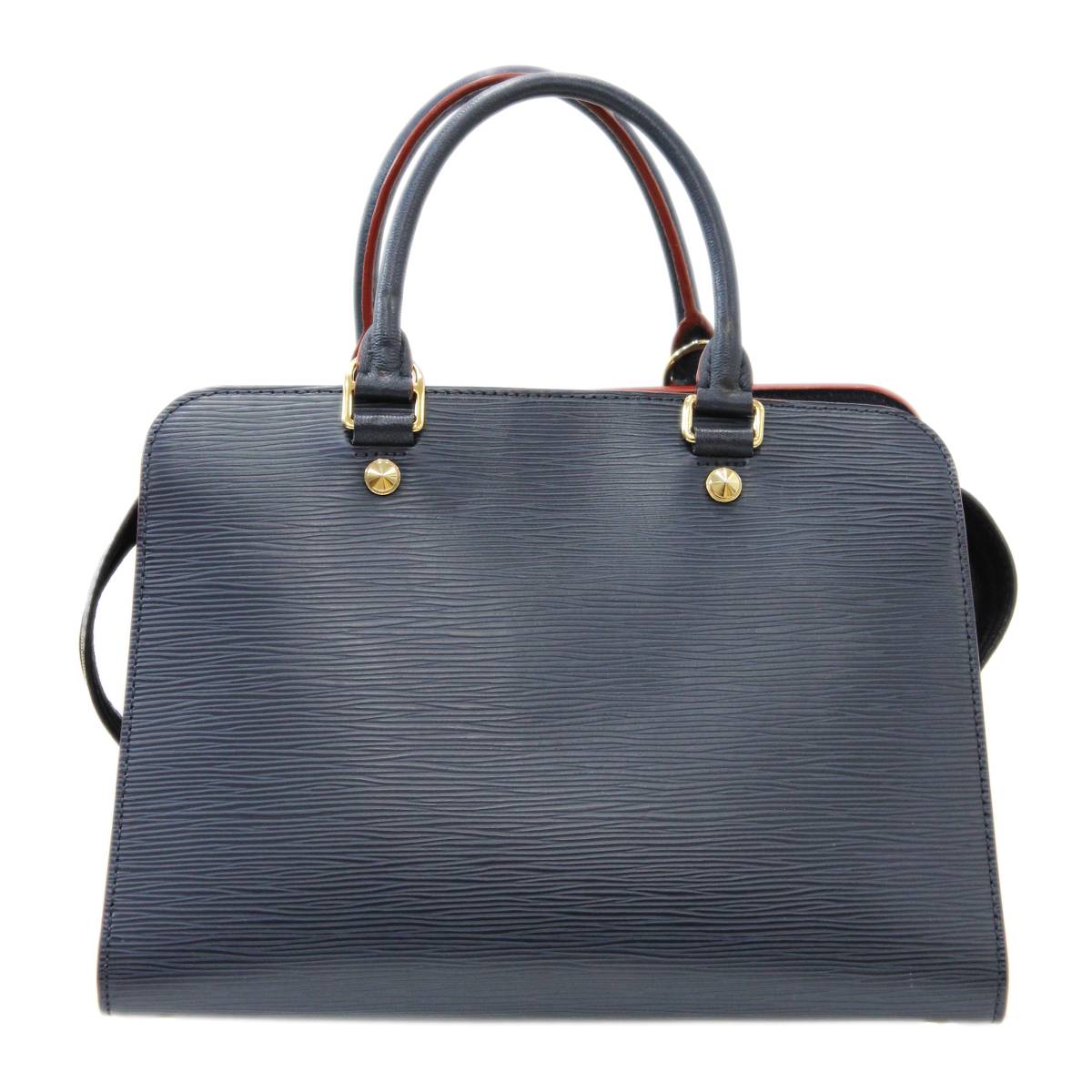 Louis Vuitton Vaneau MM 2WAY Shoulder Bag Handbag Epi Andigo Blue