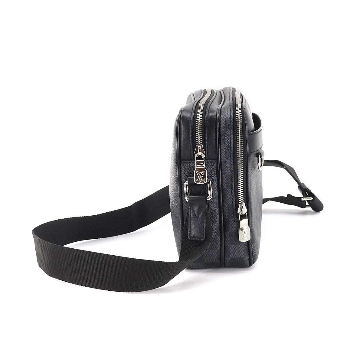 Louis Vuitton Damier Graphite Trocadero Messenger PM Shoulder Bag Black