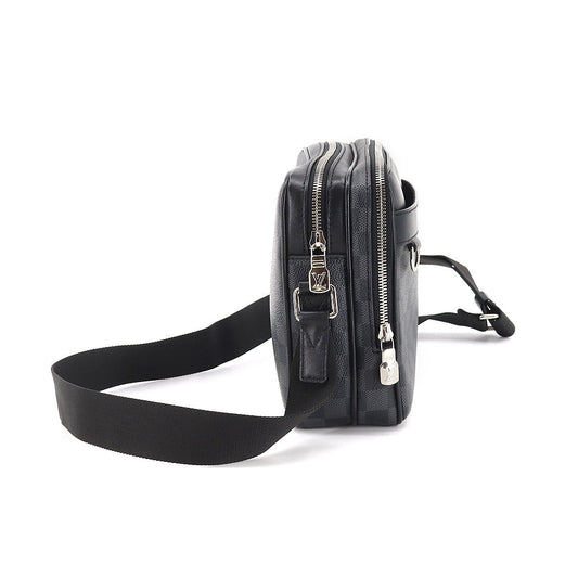 Louis Vuitton Damier Graphite Trocadero Messenger PM Shoulder Bag Black