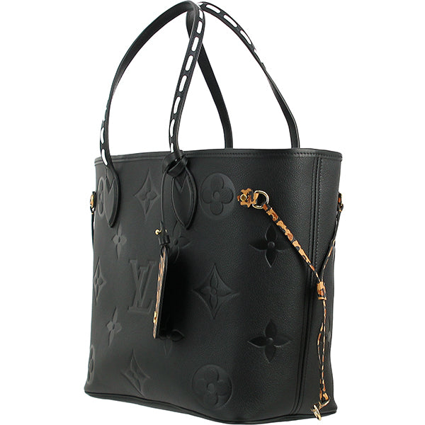 Louis Vuitton Neverfull MM Giant Wild at Heart Monogram Implant Leather Black