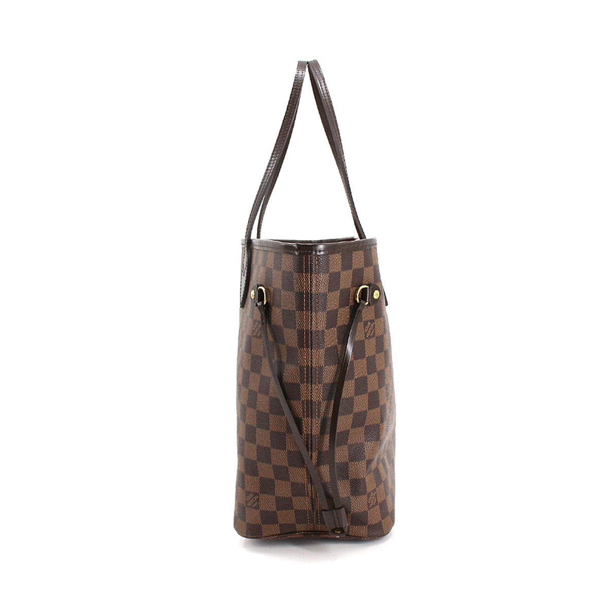 Louis Vuitton Damier Neverfull MM Tote Bag Ebene Cerise Brown Gold Hardware