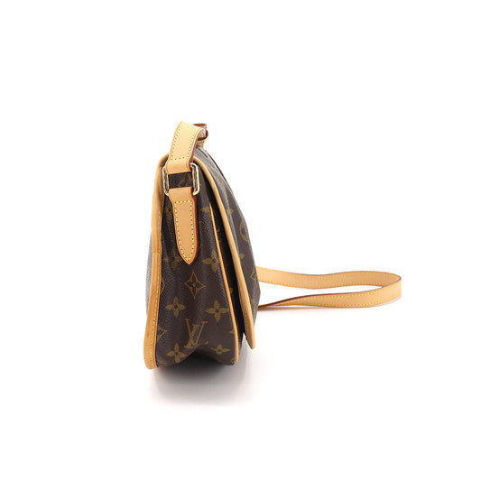 Louis Vuitton Monogram Menilmontant PM Shoulder Bag Brown Gold Metal Fittings