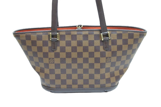 Louis Vuitton Shoulder Bag Tote Bag Manosque PM Damier Ebene Brown