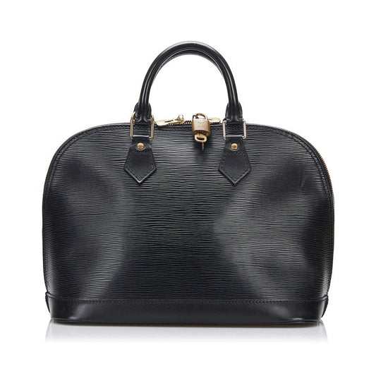 Louis Vuitton Epi Alma Handbag Noir Black Leather