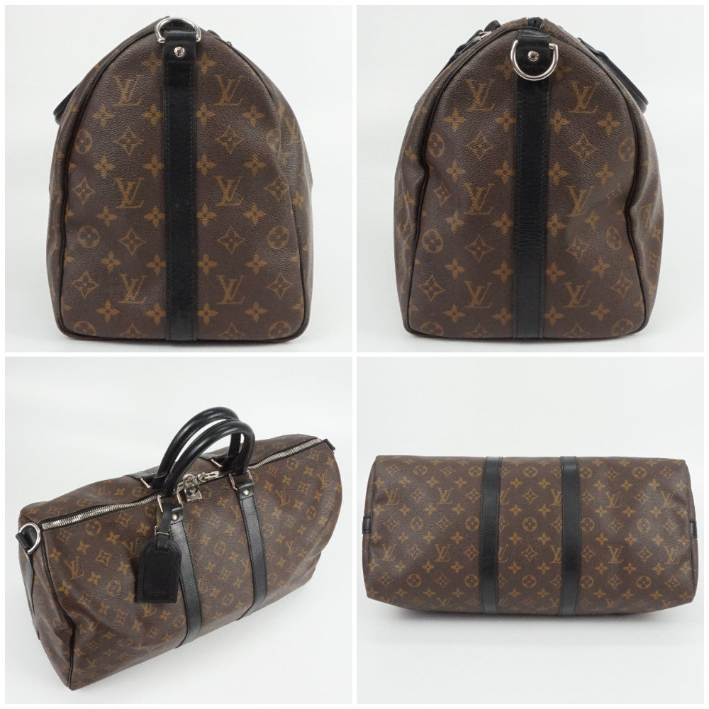 Louis Vuitton Keepall 45 Bandouliere Monogram Macassar Brown