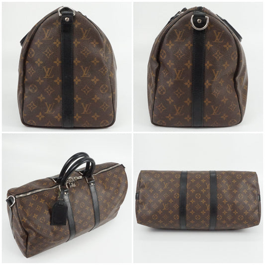 Louis Vuitton Keepall 45 Bandouliere Monogram Macassar Brown