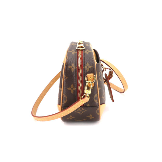 Louis Vuitton Monogram Deauville Mini Shoulder Bag Brown